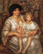 Pierre Renoir Madame Thurneysen and her Daughter oil painting artist